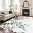 thumbnail image 2 of 8'x10' Area Rugs, Eucalyptus Leaves Indoor Outdoor Area Rug for Living Room Bedroom, Spring Summer Botanical Pastoral Washable Bathroom Rugs Kitchen Floor Carpet Mats Home Decor Aesthetic, 2 of 8