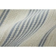 thumbnail image 3 of HomeRoots 2' X 3' Blue Ivory And Tan Striped Dhurrie Hand Woven Stain Resistant Area Rug, 3 of 10
