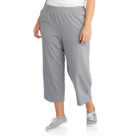 White Stag Women's Plus-Size Essential Pull-On Knit Capris ...