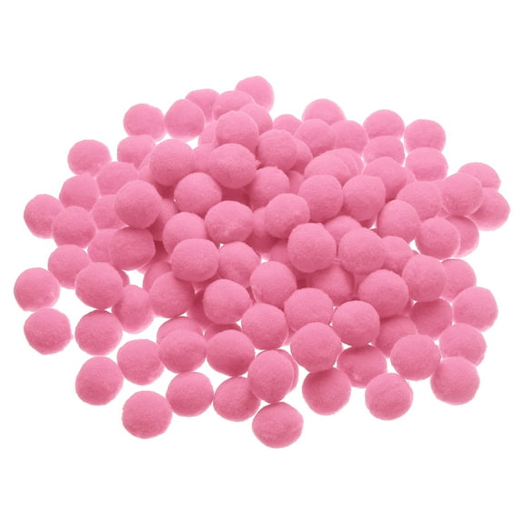 Uxcell Pom Poms Small Pom Pom Balls Fuzzy Craft Pompoms for Crafts Arts DIY Decorations Crafting Supplies Pink