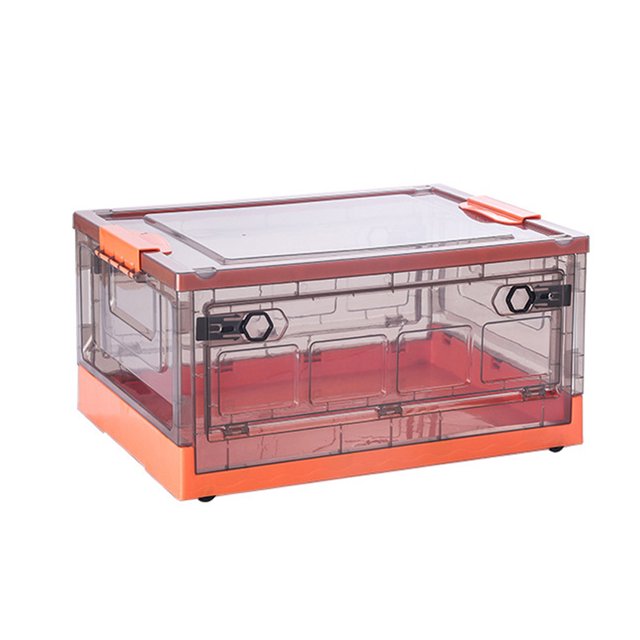 Almacenamiento De Libros Plegable, Cesta Plegable, Contenedor De Almacenamiento Apilable Con Ruedas, Organizador De Libros Methold HA044175-01