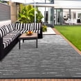 thumbnail image 2 of Garvee 8'x10' Waterproof Outdoor Rugs Modern Solid Plastic Straw Rugs, Reversible Outdoor Camping Carpet for Porch Deck Backyard Balcony, Gray, 2 of 8