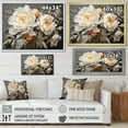 thumbnail image 4 of Designart "Blissful Beige Peony Fragrance II" Peonies Floater Framed Canvas Art Print, 4 of 5