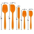 thumbnail image 6 of OVENTE Silicone Cooking Utensils Set - Food Grade Rubber Spatulas Heat Resistant w/ Stainless Steel Core & Seamless Design - 5pcs Orange SP12305O, 6 of 8