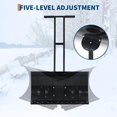 thumbnail image 1 of OUYAWEI Lame Galvanisée de 40 Po de Large, Pousse-Neige à 2 Roues Robuste, Charrue Manuelle Ergonomique Pelle Pousse-Neige avec Déneigement, Poignée à Angle et Hauteur Réglables, Noir, 1 of 7