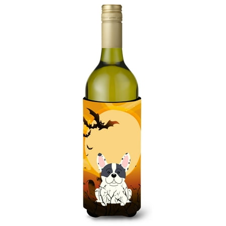

Carolines Treasures BB4277LITERK Halloween French Bulldog Piebald Wine Bottle Beverge Insulator Hugger Wine Bottle