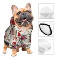 thumbnail image 3 of Fotbe Rose Flowers Sudadera con Estampado para Perros Pequeños – Suéter con Capucha para Mascotas, Tela Suave de Forro Polar con Bolsillo-XX-Large, 3 of 7
