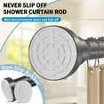 thumbnail image 2 of Black Shower Curtain Rod 36-98 Inches (3-8.2ft) Non Rust Adjustable Shower Rod Spring Tension Non Slip No Drilling Stainless Steel Shower Rods for Bathroom Window, 2 of 18
