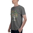 thumbnail image 4 of Tree of Life Autism Awareness Month Funny ASD Supporter Men's Basic Short Sleeve T-Shirt Deep Heather 3X-Large, 4 of 5