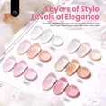 thumbnail image 3 of Esmalte de uñas Beetles Jelly Gel, 6 colores, 15 ml, blanco lechoso y rosa, 3 of 7
