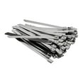 thumbnail image 4 of 100 Pieces Zip Ties Metal Cable Fasteners Stainless Steel Heat Resistant Bundle for Home Workshop Machinery Outdoor, 4 of 9