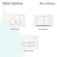 thumbnail image 3 of Wall Mount Dual Flush Actuator Plate with Rectangle Push Buttons in White, 3 of 4