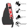 thumbnail image 5 of ZNDUO Sling Bag, Men Shoulder Backpack Small Cross Body Chest Sling Backpack-Red Polka Dots Seamless Pattern, 5 of 8