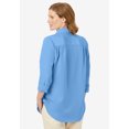 thumbnail image 5 of Woman Within Plus Size No Iron Three-Quarter Sleeve Peachskin Shirt, 5 of 6