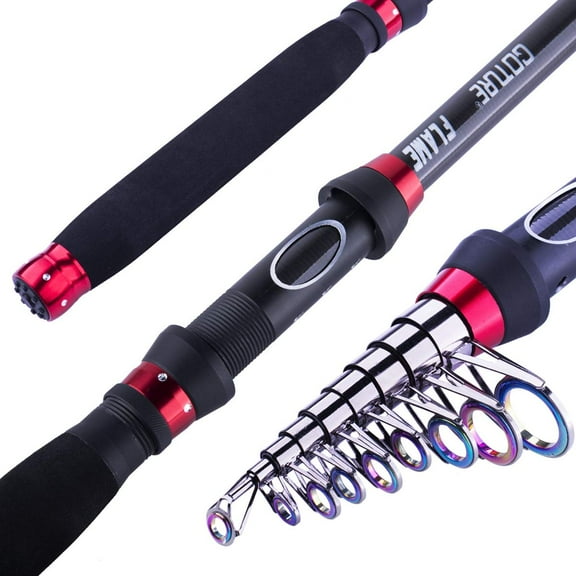 Goture Telescoping Fishing Rods Portable Travel Fishing Pole Collapsible Carbon Fiber Ultra Light for Trout, Bass,Freshwater Saltwater