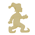 thumbnail image 1 of Package of 1, Large 8.25" x 12" x 0.125" Baltic Birch Plywood Running Elf Wood Cutout for Art and Craft Project, Made in USA, 1 of 1