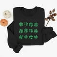 thumbnail image 4 of St Patricks Day Sweatshirt Women Four-Leaf Clover Print Shirt Long Sleeve Crew Neck Pullover Saint Patricks Day Shirt Irish Tops for Women, 4 of 6
