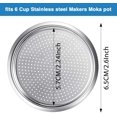 thumbnail image 4 of Moka Express Replacement Funnel Kits, 3 Packs Replacement Gasket Seals, 1 Stainless Steel Replacement Funnel with 1 Pack Stainless Filter Replacement (6-Cup), 4 of 7