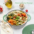 thumbnail image 6 of 4.5 QT Enameled Cast Iron Oval Dutch Oven Nonstick Soup Pot with Self-Basting Lid Heat Resistant 500°F for All Stovetops Induction Gas Grill, Oven & Refrigerator Safe, 6 of 6