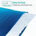 thumbnail image 3 of Standard Pillowcases Set of 2, 100% Brushed Microfiber, Soft and Cozy, Wrinkle, Fade, Stain Resistant with Envelope Closure, 20 x 26 Inches, Royal Blue, 3 of 7