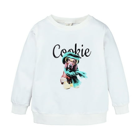 

FANDANIV Toddler Boy Crewneck Sweatshirt Shirts Little Girls Unisex Cartoon Animals Dinosaur Printed Long Sleeve For Girls Pullover Cozy For Kids