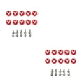 thumbnail image 1 of Speravity Juego de 10 piezas de arandelas y tornillos para automóviles, juego surtido de arandelas decorativas para pernos de vehículos, Rojo 2piezas, 1 of 4