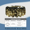 thumbnail image 3 of Golden Glitter Round Tablecloth&nbsp; 60 Inch Happy Birthday Gifts Table Cover, Washable Spillproof WrinkleFree Fabric, Ideal for Indoor/Outdoor Dining and Kitchen Decor, 3 of 6