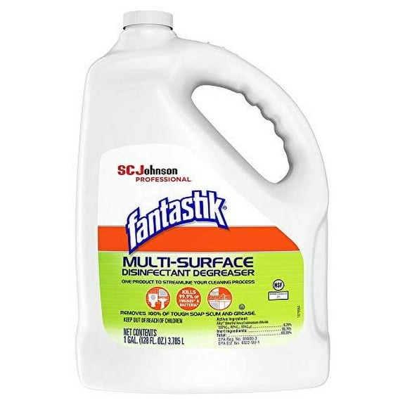 Fantastik 311930 1 Gallon Multi-Surface Disinfectant Degreaser - Pleasant Scent (4/Carton)