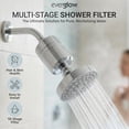 thumbnail image 2 of High-output shower filter head, suitable for hard water, multi-stage filtered shower head water softening system helps improve hair, skin, nails, suitable for eczema, dandruff, 100% chlorine removal, 2 of 4