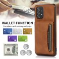 thumbnail image 6 of Design for Samsung Galaxy A53 5G Wallet Case with Tempered Glass Screen Protector PU Leather Credit Card Holder Slot Phone Cases Kickstand Shockproof Protective Cover for Women 6.5 inch Brown, 6 of 13