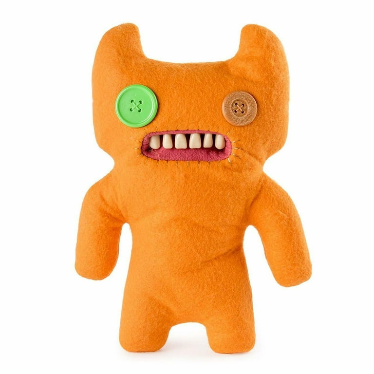 Fuggler 9 Inch Funny Ugly Monster, Orange Button Eyed, Stuffed