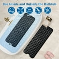 thumbnail image 6 of LIZEVINC Shower Mat for Bathtub Bath Mat for Tub,39" x 16" Non-Slip Bathtub Mat Machine Washable Tub Mat with Suction Cups & Drain Holes,Black, 6 of 7