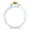 thumbnail image 2 of SZUL Women's Citrine and Diamond Half Moon Ring in 10K White Gold, 2 of 5