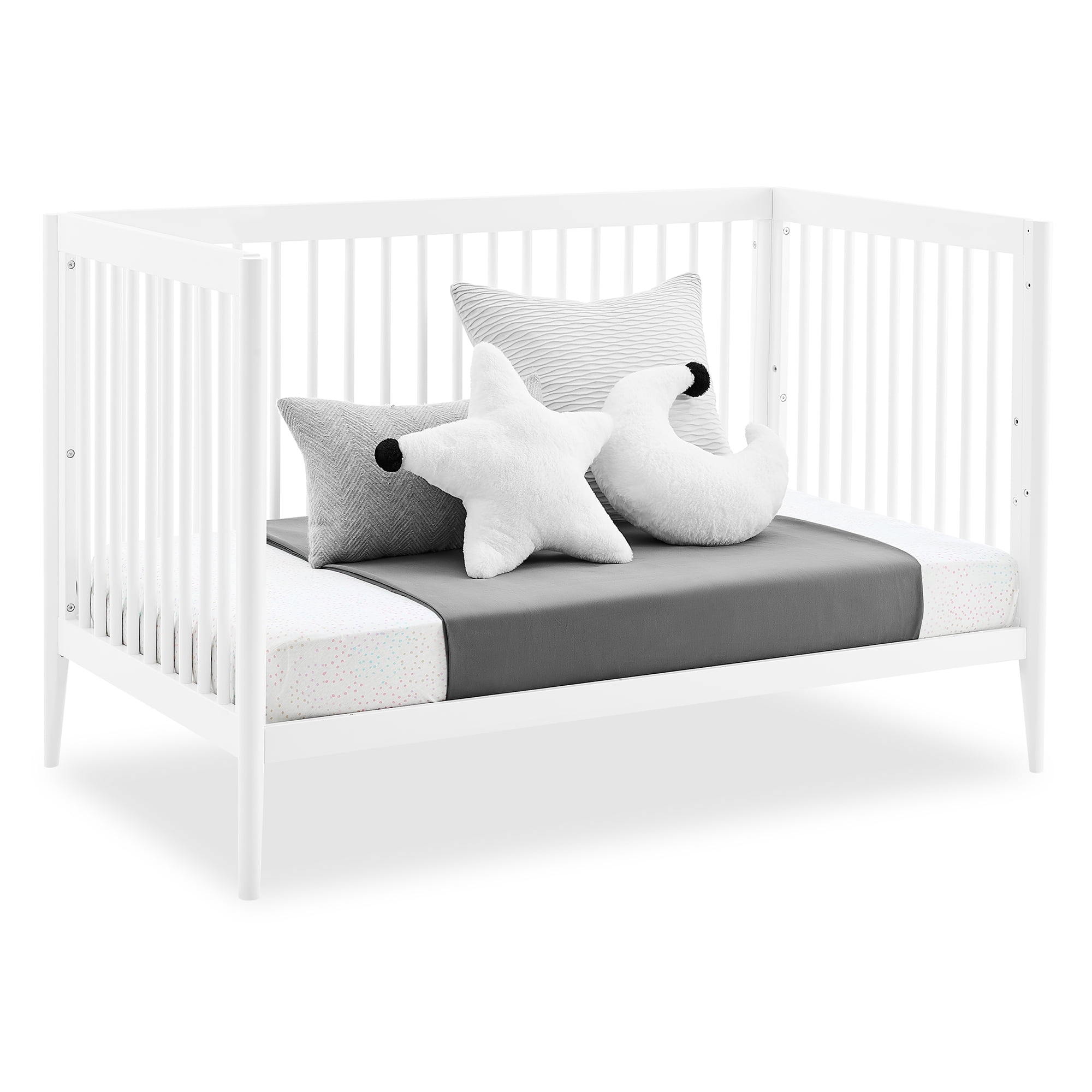 Delta Children Casey 6-in-1 Convertible Baby Crib, Bianca White