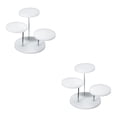 thumbnail image 1 of Monstrate Round Cake Stand Cupcake Stand Reusable Wedding for Celebration Decoration S Blanco 3 círculos 2Conjunto, 1 of 1