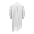 thumbnail image 3 of Xdegoge Mens Kaftan Thobe Button Down Stand Collar Fashion Shirt Embroidered Men's Long Kurta Cotton Indian Dress Shirts with Pockets Ropa Para Hombre En oferta Ropa Hombre, 3 of 7