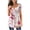 Pink, variant on Women's Summer T-Shirts V Neck Short Sleeve Button Down Floral Print Pleated Pullover Casual Loose Tops (XL, Pink)