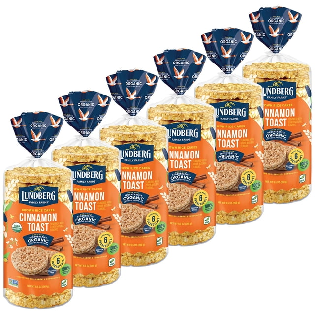 Organic Brown Rice Cakes, Salt-Free, Gluten-Free, Vegan, Healthy Snacks, 8.5 Oz