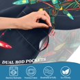 thumbnail image 4 of Yayeee Kitchen Valance Rod Pocket 54" x 18" Living Room Window Curtain, Blue Christmas Light, 4 of 6