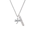 thumbnail image 2 of Delight Jewelry Silvertone Small Dragonfly with Crystal Silvertone Forever Bar Charm Necklace, 23", 2 of 4