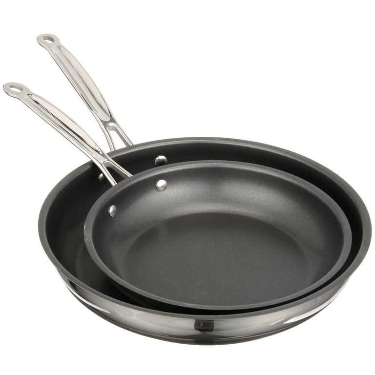 Chef's Classic 2-Piece Stainless Steel Nonstick Skillet Set Chef's Classic 2-Piece Stainless Steel Nonstick Skillet Set