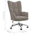 thumbnail image 4 of vidaXL Fauteuil de Détente Velours Gris Clair, 4 of 5