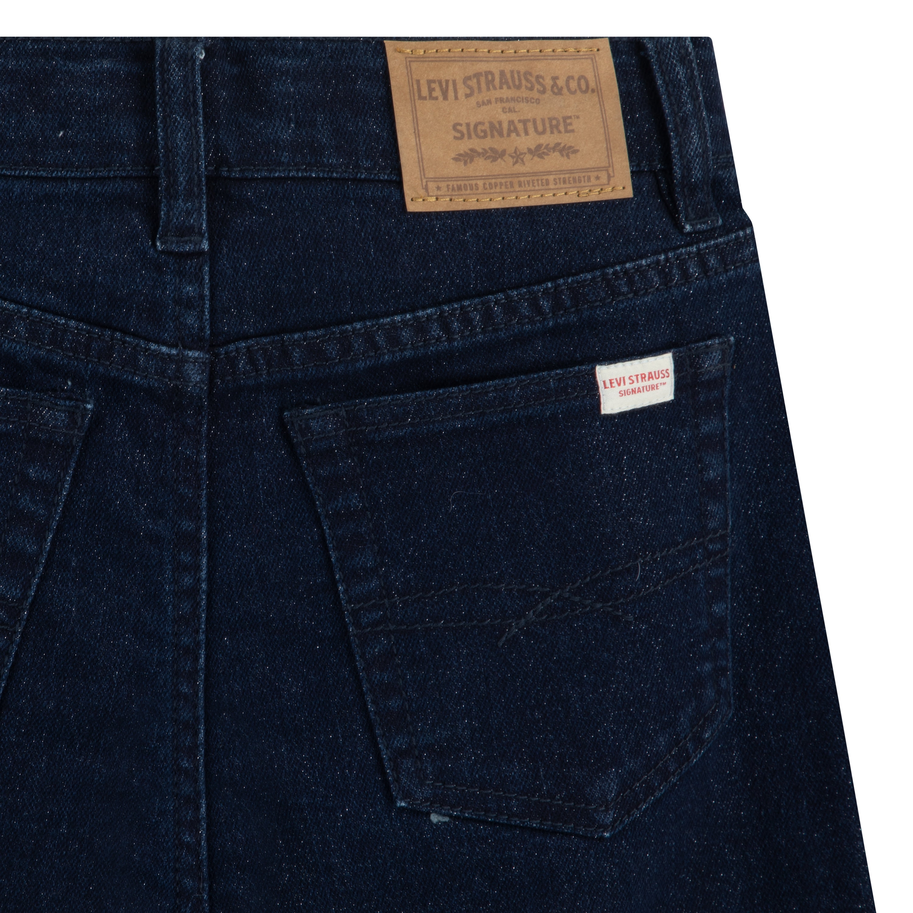 Levi's Girls’ Lurex Wide Leg Jeans with Cuffs, Sizes 5-18