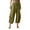 Army Green, variant on Chbgutlmr Womens Pants Elastic Waisted Comfy Baggy Side Drawstring Casual Cropped Trousers Summer Fashion