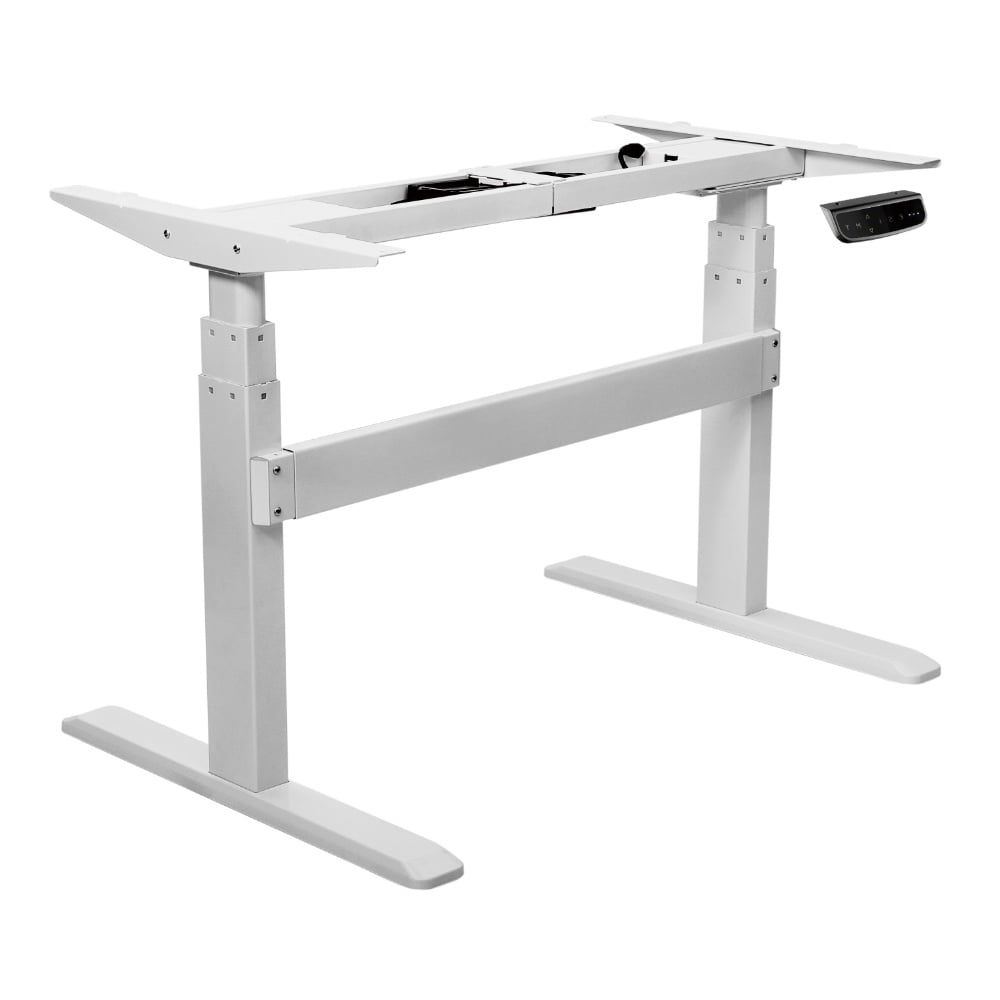 Bordeaux electric standing desk frame sit stand desk frame in silver stand up desk for home and office