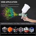 thumbnail image 3 of Geevorks Gravity Feed Air Spray Gun HVLP Sprayer Paint Gun with 600ML Cup 1.4mm 1.7mm 2.0mm Nozzle for Painting Car Furniture Wall, 3 of 4