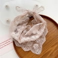 thumbnail image 2 of YooGuoGuo Handmade Embroidered Triangle Lace Scarf Women Wrap Shawl Bandana Foulard Femme Crochet Flower Neck Scarf Headband Neck Collar, 2 of 6