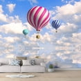 thumbnail image 2 of Idea4wall 6pcs Hot Air Balloon Peel and Stick Wallpaper Removable Wall Murals Large Wall Stickers for Home Decoration, 100"x24", 2 of 4