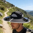 thumbnail image 6 of FUZHIQ Unisex Solar Fan Hat, Wide Brim Sun Hat with Three Fans Rechargeable UV Protection Cooling Sun Hat for Fishing Hiking Camping Beach Outdoor Activities,42cm, 6 of 6