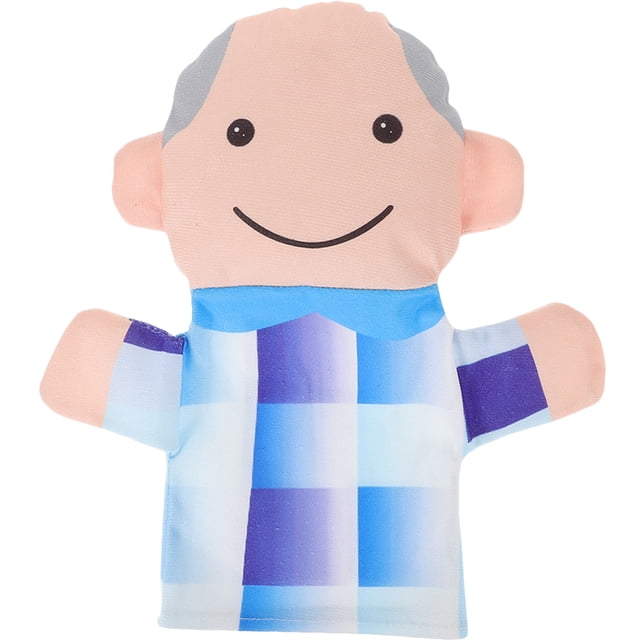 Family Members Hand Puppet Educational Building Puppet Plaything Kids Birthday Gift (Grandfather)